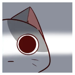 😐 cat, grey cat, anime cat, cute, animal telegram sticker
