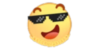 😎 emoji, sunglasses, cool, cartoon telegram sticker