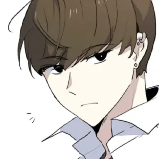 😁 อนิเมะ ผู้ชาย, การ์ตูน, ต่างหู, สุนทรียศาสตร์, เกาหลี, ภาพวาด, หล่อ telegram sticker