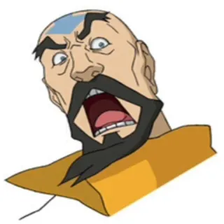 😱 Bumi Avatar: The Last Airbender Avatar, Avatar, le dernier maître de l'air, Bumi, Maître de la terre, Dessin animé telegram sticker