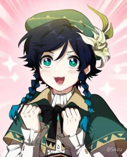 🤩 Venti Genshin Impact Anime, Venti, Genshin Impact, Personagem de videogame telegram sticker