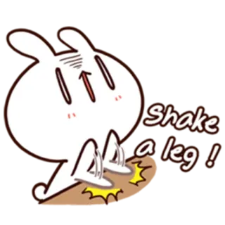 😬 Shake a leg ! Cartoon, Animation, Beeil dich!, Lustig, Hase telegram sticker