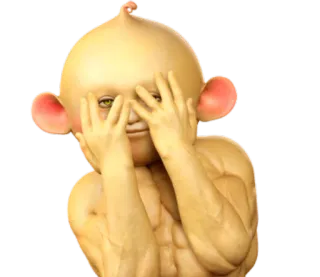 🙈 wesen, gruselig, figur, seltsam, sonderbar, anatomie whatsapp sticker