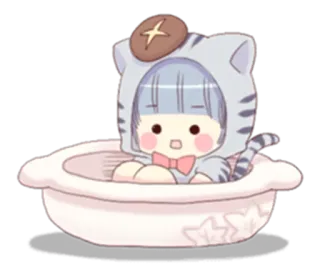 🛁 Kreskówka, Słodkie, Anime, Postać, Kawaii telegram sticker
