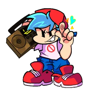 ⬆️ Boyfriend Friday Night Funkin' Friday Night Funkin', Boyfriend, Jeu vidéo, Personnage, Musique, Jeu de rythme whatsapp sticker