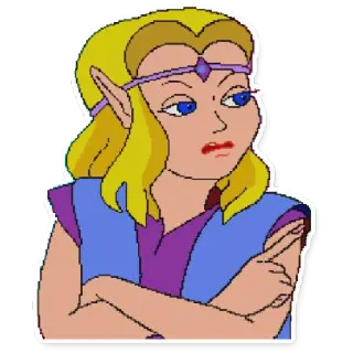 👸 cartoon, elf, fantasy, character, woman, illustration telegram sticker