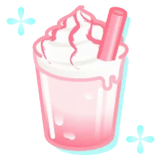 😊 bebida, rosa, bebida, dulce, kawaii whatsapp sticker