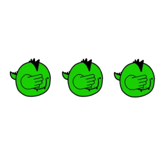 🦎 gesto ofensivo, dedo do meio, rude, desenho animado, verde telegram sticker