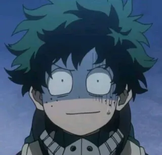 😑 Izuku Midoriya My Hero Academia Anime, My Hero Academia, Izuku Midoriya, Deku, Drôle, Expression whatsapp sticker