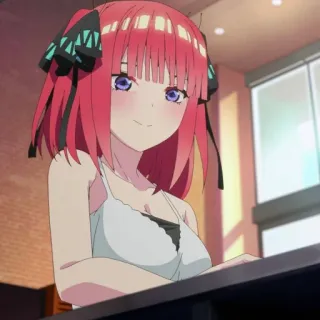 🦋 Nino Nakano The Quintessential Quintuplets Anime, Chica, Linda, Pelo rosa, Nino Nakano, The Quintessential Quintuplets telegram sticker