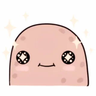 💭 schattig, kawaii, vlek, glitter, gezicht, cartoon, personage whatsapp sticker