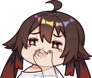 🤭 @KingdomInPeace Anime, Pleur, Triste, Emoji whatsapp sticker