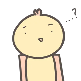 ❓ süß, Cartoon, einfach, Figur, Aufkleber telegram sticker