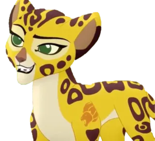 😁 Fuli The Lion Guard Fuli, La Garde du Roi Lion, guépard, animal, dessin animé, Disney telegram sticker