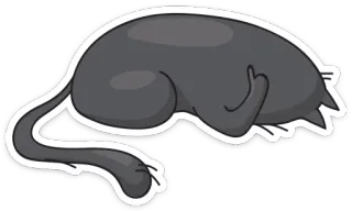 👈 кот, средний палец, грубый, смешной, наклейка, мультфильм telegram sticker