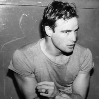 💸 Marlon Brando актёр, знаменитость, мужчина, портрет, классика, фильм, кинозвезда telegram sticker
