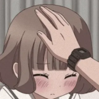 🥺 アニメ, 頭ポンポン, 愛情, 可愛い, 漫画 telegram sticker