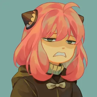 😒 Anya Forger Spy x Family Anya Forger, Spy x Family, anime, tired, bored, manga, cartoon telegram sticker