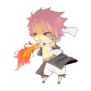 🔥 Natsu Dragneel Fairy Tail Anime, Fogo, Fairy Tail, Natsu Dragneel, Desenho animado, Fofo, Mangá whatsapp sticker