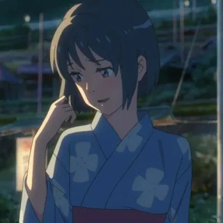 🍣 Anime, Fille, Yukata, Kimono, Japonais, Femme telegram sticker