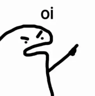 🐣 oi oi, patyczak, kreskówka, minimalistyczny telegram sticker