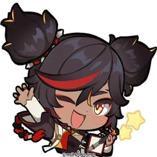 🎭 ©miHoYo Inc. Anime, Charakter, Sticker, Mädchen, miHoYo whatsapp sticker