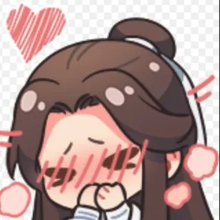 🌟 anime, chibi, cute, blush, cartoon, kawaii whatsapp sticker