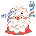 💇‍♂️ santa claus, barber, haircut, scissors, christmas, holiday telegram sticker