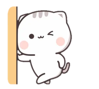 🎗 Katze, süß, Tier, Aufkleber, Cartoon, kawaii, glücklich whatsapp sticker