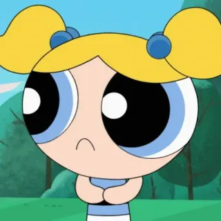 ❄️ Bubbles Powerpuff Girls Мультфильм, Цветик, Суперкрошки, Персонаж telegram sticker
