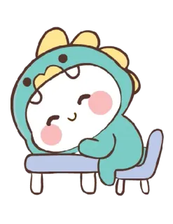 ☺️ cartoon, dinosaur, cute, sleeping, child telegram sticker