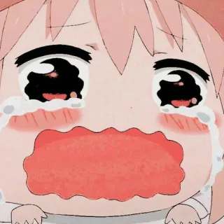 😭 Anime, Piangere, Triste, Cartone animato, Lacrime, Kawaii telegram sticker