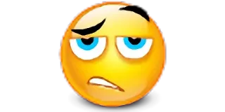 😣 Emoji, gelangweilt, Gesichtsausdruck, Gesicht, Stimmung, Sticker whatsapp sticker