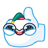 👍 Pouce levé, Dessin animé, Personnage, Emoji, Positif, J'aime telegram sticker