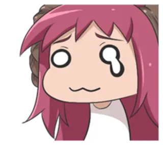 😢 อนิเมะ, มังงะ, การ์ตูน, สีหน้า, สับสน, ตลก, น่ารัก telegram sticker
