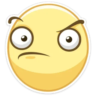 🤨 Эмодзи, Злой, Раздраженный, Эмотикон, Выражение лица, Стикер telegram sticker