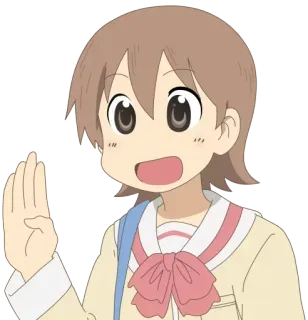 😃 Mio Naganohara Nichijou Anime, Desenho animado, Estudante, Personagem, Nichijou, Mio Naganohara telegram sticker