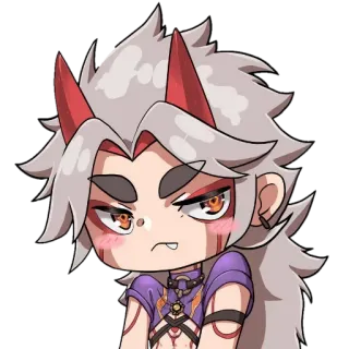 ⛩ Arataki Itto Genshin Impact anime, game, Arataki Itto, Genshin Impact, character telegram sticker