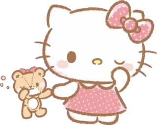 🧸 Hello Kitty Hello Kitty, cartoon, cute, kawaii, Sanrio, cat telegram sticker