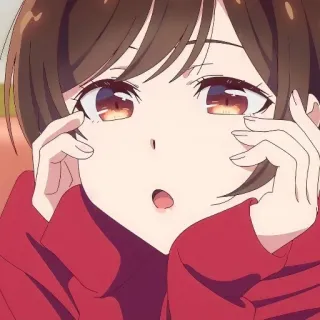 😾 Anime, Ragazza, Cartone animato, Carina, Chizuru Ichinose, Rent a Girlfriend telegram sticker