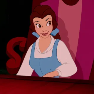 🥀 Belle Beauty and the Beast Belle, Disney, cartoon, princess, animation, Beauty and the Beast telegram sticker