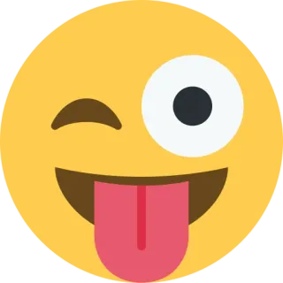 😜 emoji, face, tongue, wink, funny, sticker telegram sticker
