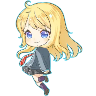 😊 Chibi, Anime, Ragazza, Carina, Cartone animato, Illustrazione telegram sticker