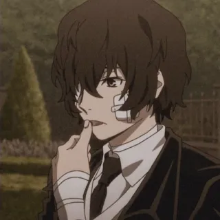 📺 Osamu Dazai Bungo Stray Dogs Anime, Osamu Dazai, Bungo Stray Dogs, Personnage, Fiction telegram sticker