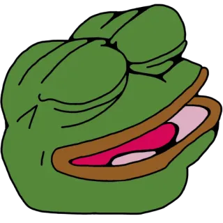 😏 Pepe the Frog Pepe the Frog, meme, internet culture, green frog, happy telegram sticker
