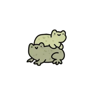 🍐 ếch, ếch, dễ thương, lưỡng cư, động vật, kawaii, cóc telegram sticker