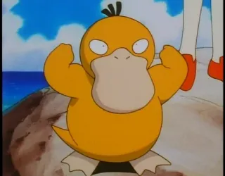 😠 Psyduck Pokémon Psyduck, Pokémon, cartoon, anime, geel, eend telegram sticker