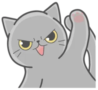 😾 kat, middelvinger, beledigend, gebaar, dier, cartoon, sticker telegram sticker