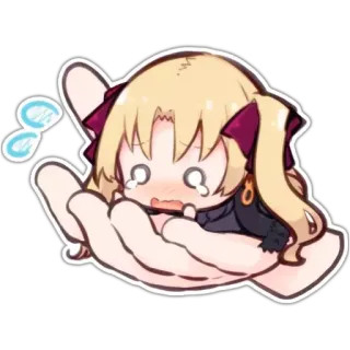 😥 Anime, Manga, Chibi, Pleurs, Triste, Émotionnel, Mignon telegram sticker