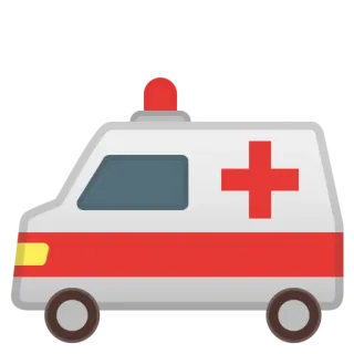🚑 ambulance, medical, emergency, vehicle, transport, hospital telegram sticker